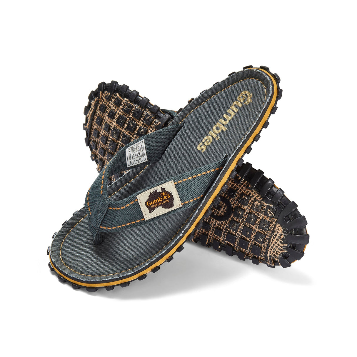 Islander Flip-Flops - Men's - Classic Grey From Gumbies USA