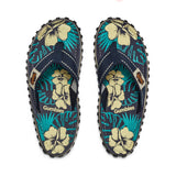 Islander Flip-Flops - Men's - Blue Hibiscus From Gumbies USA