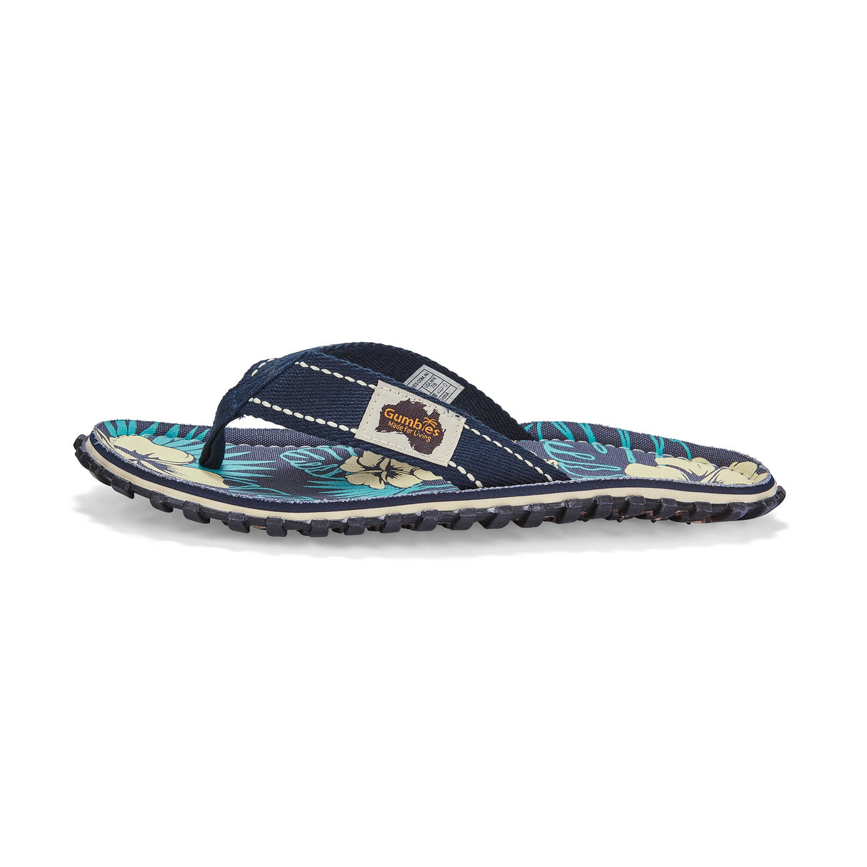 Islander Flip-Flops - Men's - Blue Hibiscus From Gumbies USA