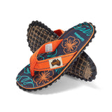 Islander Flip-Flops - Men's - Orange Hibiscus from Gumbies USA