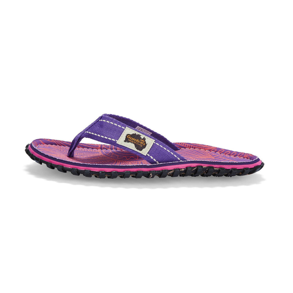 Islander Flip-Flops - Women's - Purple Sunflower from Gumbies USA