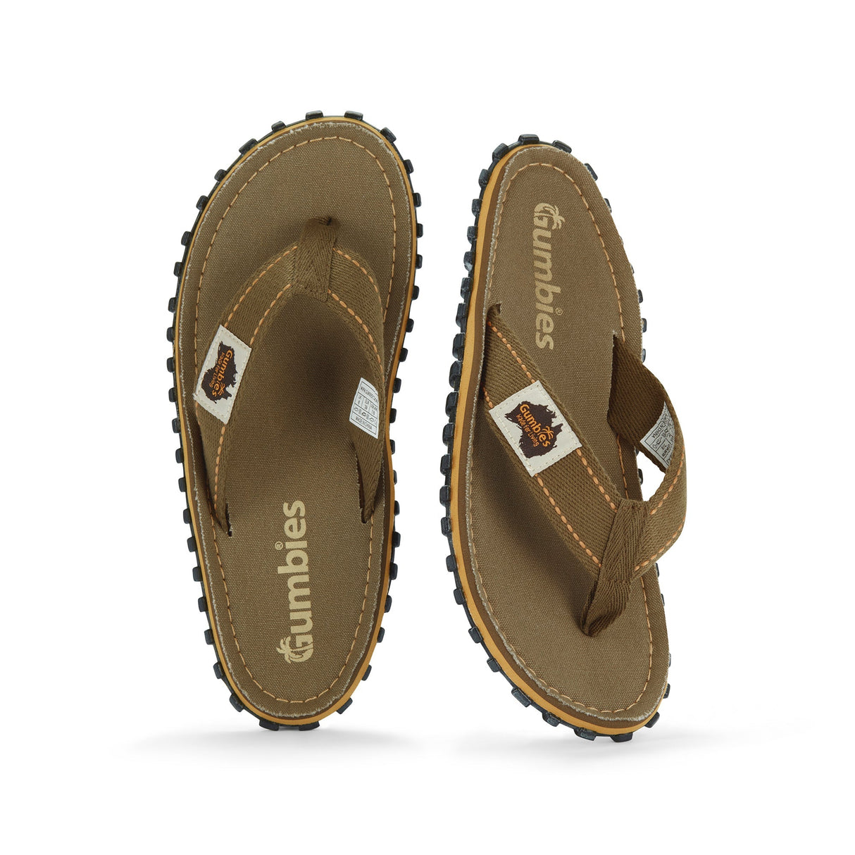 Islander Flip-Flops - Men's - Classic Khaki From Gumbies USA