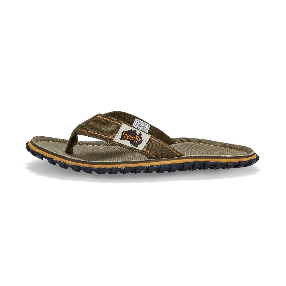Islander Flip-Flops - Men's - Classic Khaki From Gumbies USA