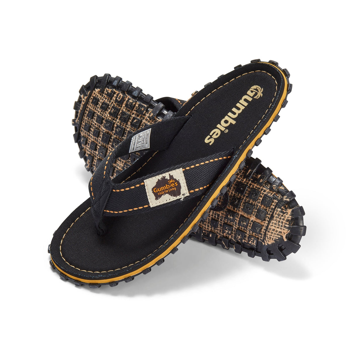 Islander Flip-Flops - Women's - Classic Black from Gumbies USA