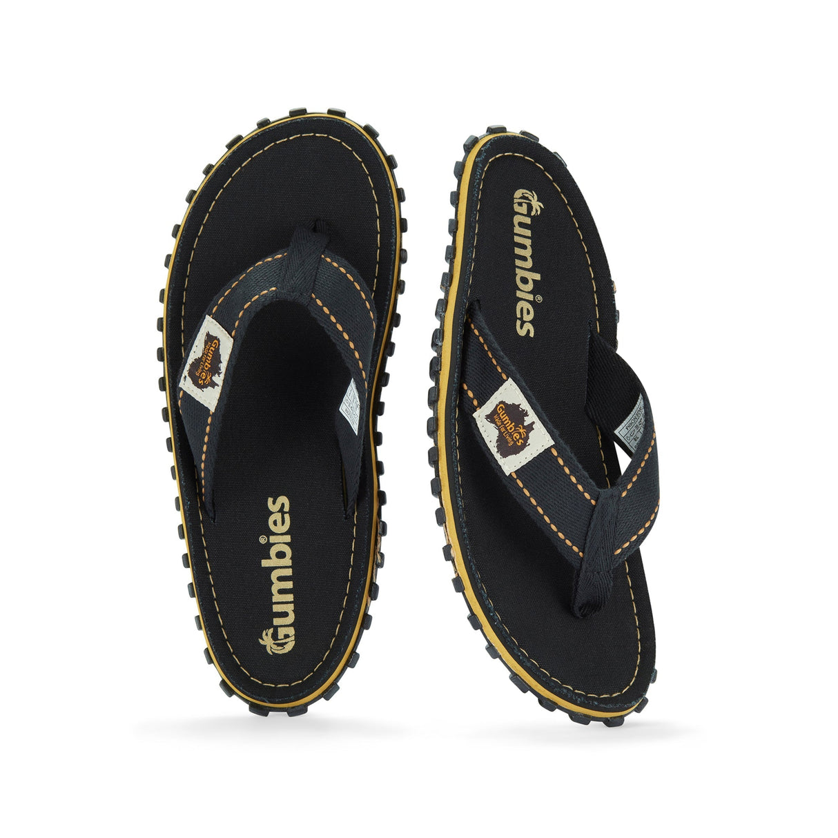 Islander Flip-Flops - Men's - Classic Black From Gumbies USA
