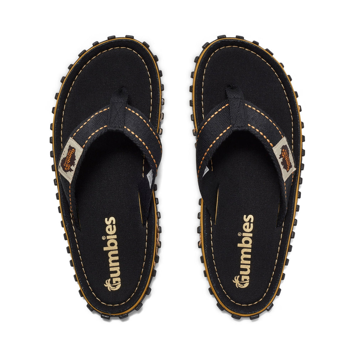 Islander Flip-Flops - Men's - Classic Black From Gumbies USA