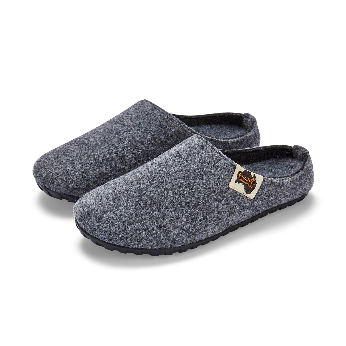 Outback Slippers - Men's - Grey & Charcoal From Gumbies USA
