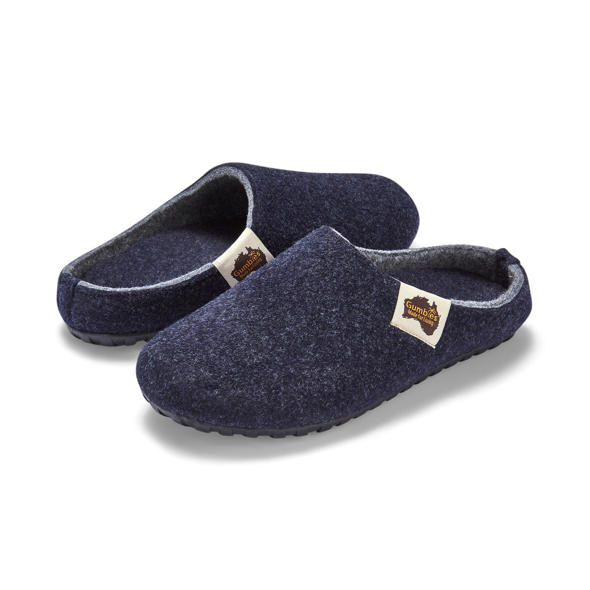 Outback Slippers - Men's - Navy & Grey From Gumbies USA