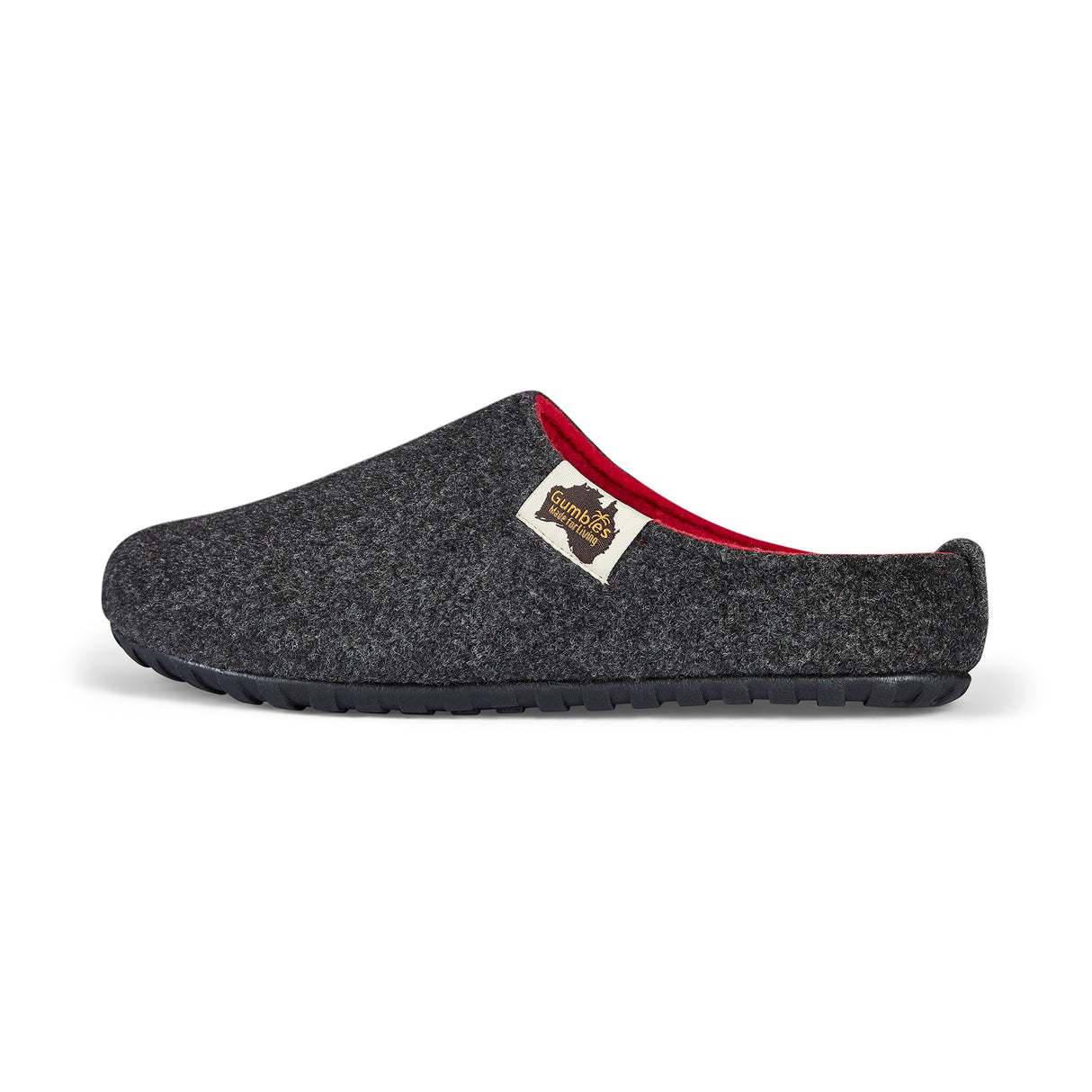 Outback Slippers - Men's - Charcoal & Red From Gumbies USA