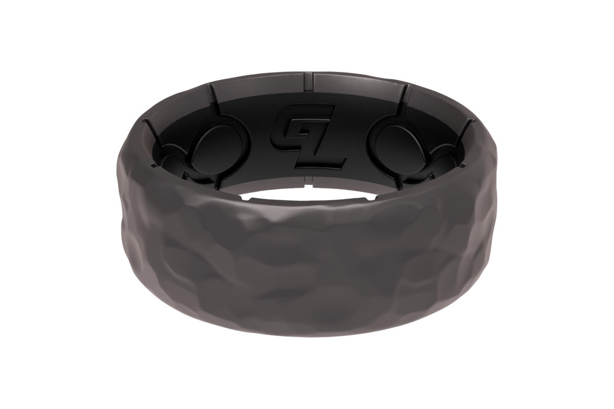 Zeus Hammered Gun Metal Ring from Groove Life