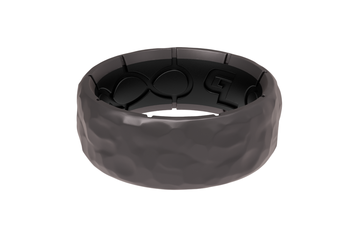 Zeus Hammered Gun Metal Ring from Groove Life