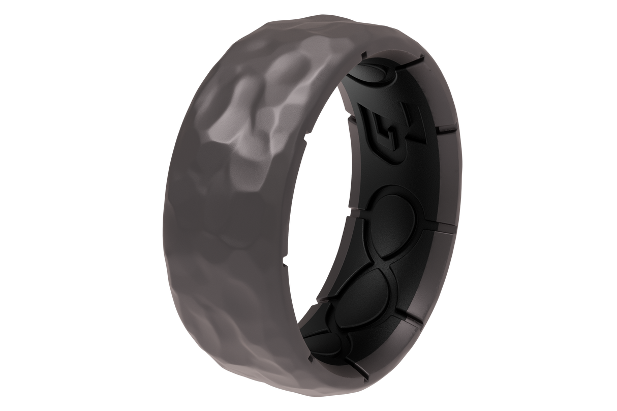 Zeus Hammered Gun Metal Ring from Groove Life