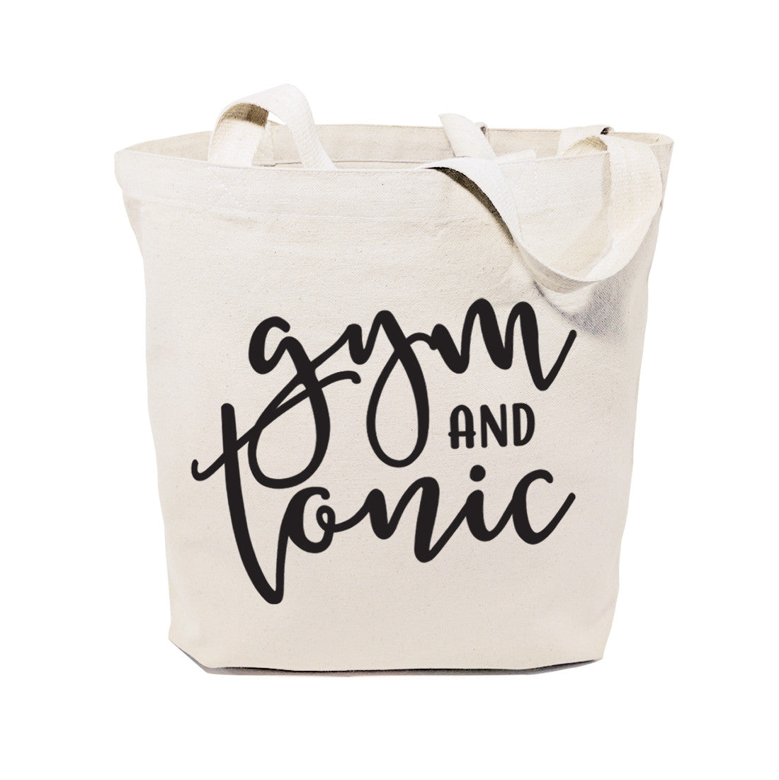 Gym and Tonic Cotton Canvas Tote Bag from The Cotton & Canvas Co.