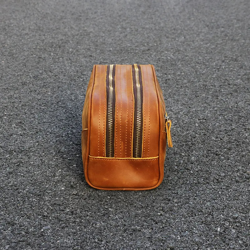 The Nomad Toiletry Bag | Genuine Leather Travel Toiletry Bag from STEEL HORSE LEATHER