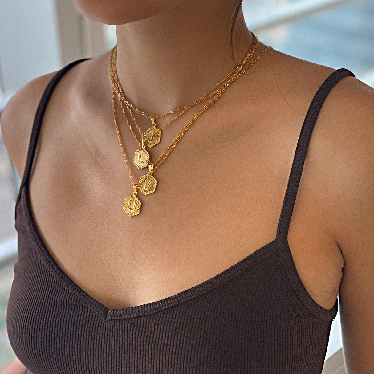 Initial Starburst Necklace from CELESTE SOL Jewelry
