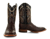 Brown Caiman Belly Print Men's Cowboy Boots H4001 from Soto Boots