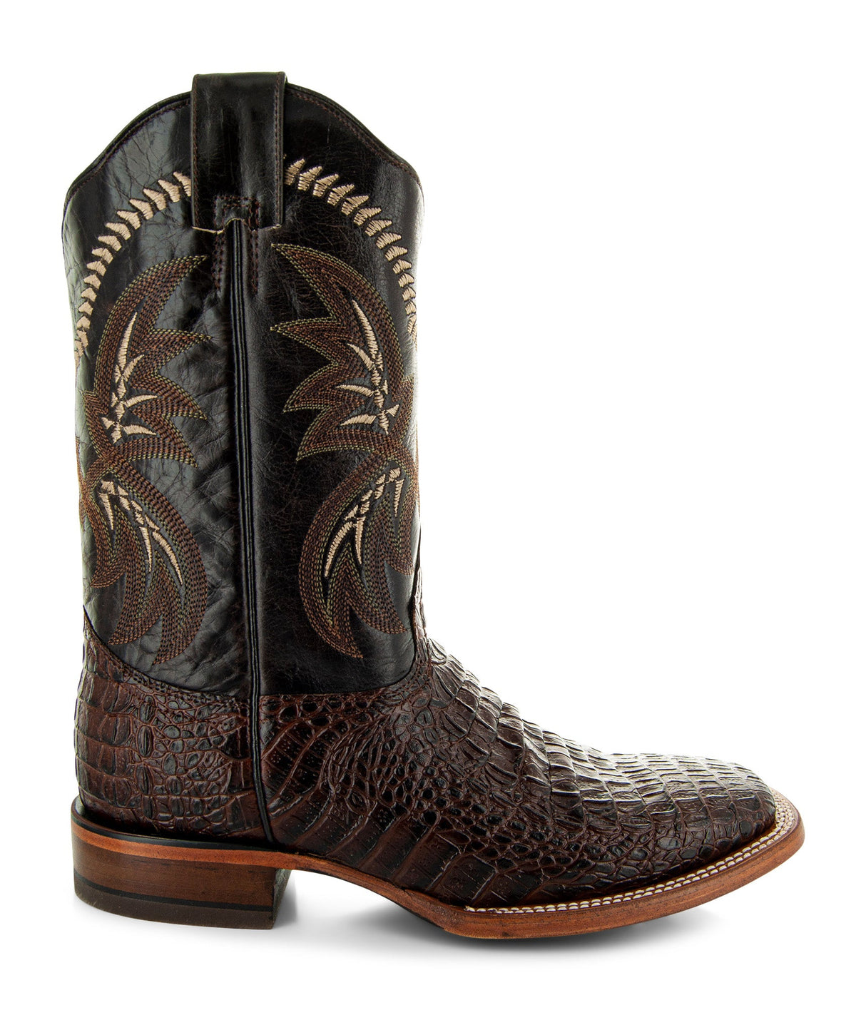 Brown Caiman Belly Print Men's Cowboy Boots H4001 from Soto Boots