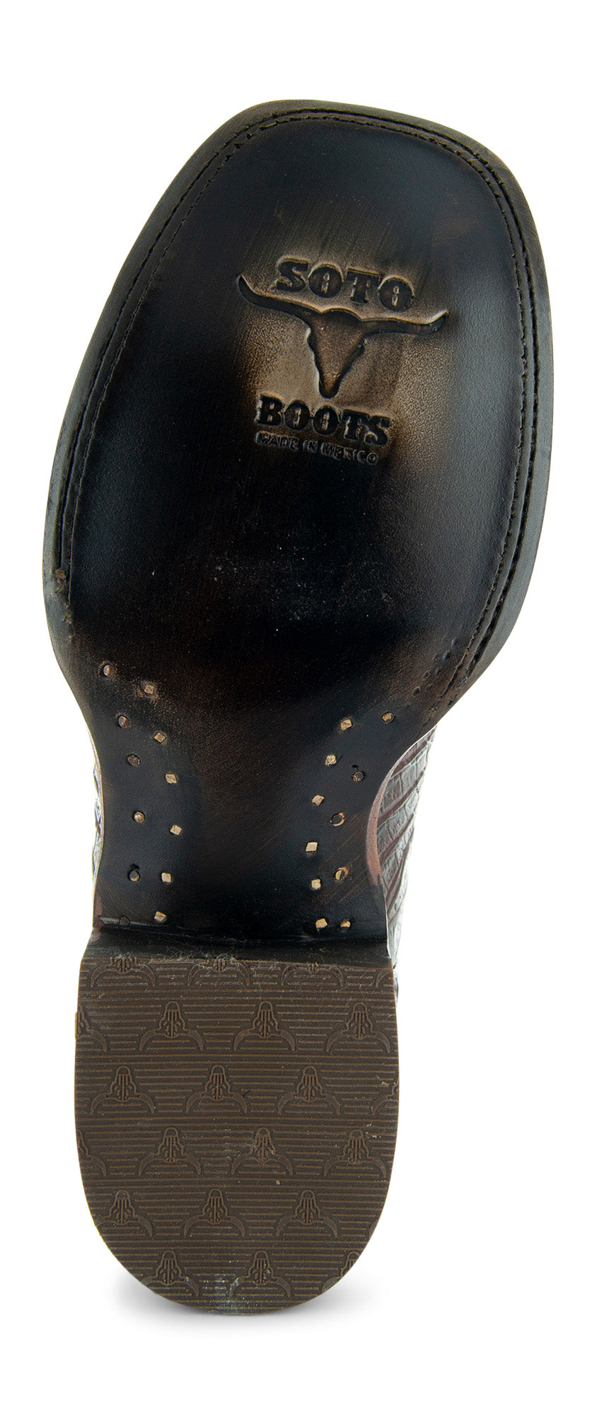 Brown Caiman Belly Print Men's Cowboy Boots H4001 from Soto Boots