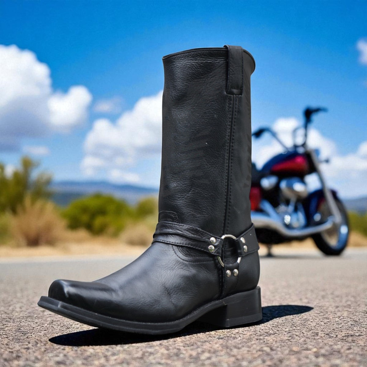 Eagle Rider Men's Leather Biker Boots (H50021) from Soto Boots