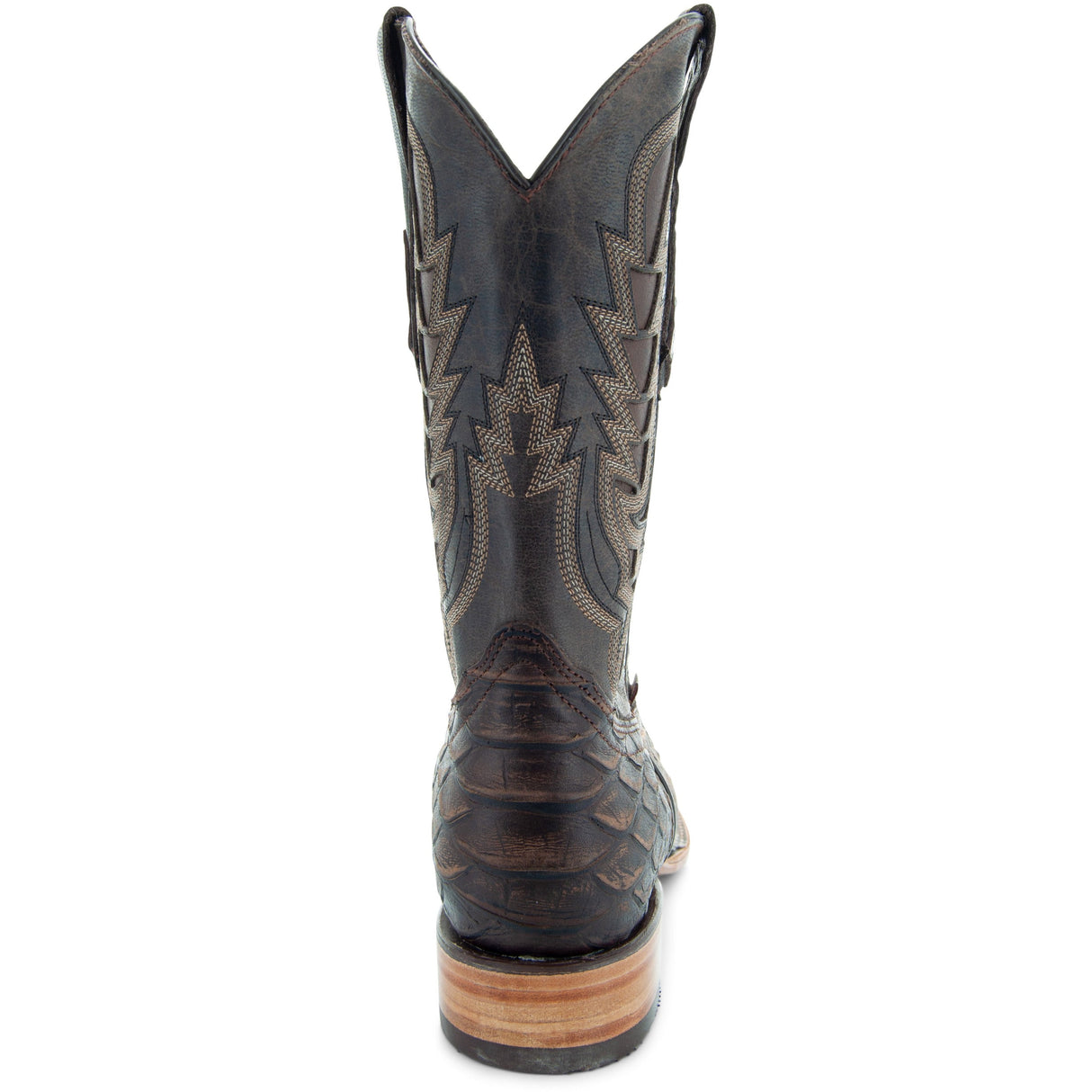 Soto Boots Mens Brown Python Print Boots H50032 from Soto Boots