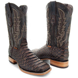 Soto Boots Mens Brown Python Print Boots H50032 from Soto Boots