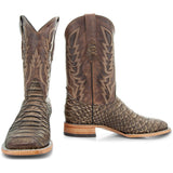Soto Boots Mens Tan Python Print Boots H50032 from Soto Boots