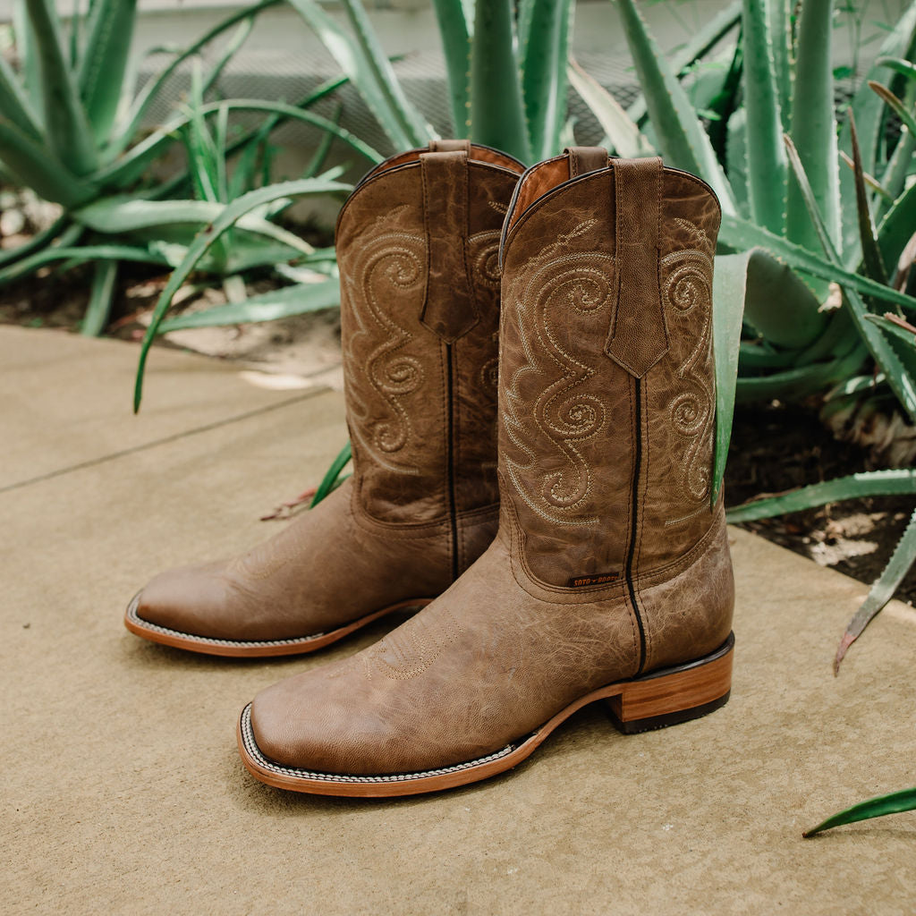 Soto Boots Mens Tan Broad Square Toe Cowboy Boot H50036 from Soto Boots
