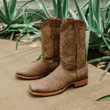 Soto Boots Mens Tan Broad Square Toe Cowboy Boot H50036 from Soto Boots
