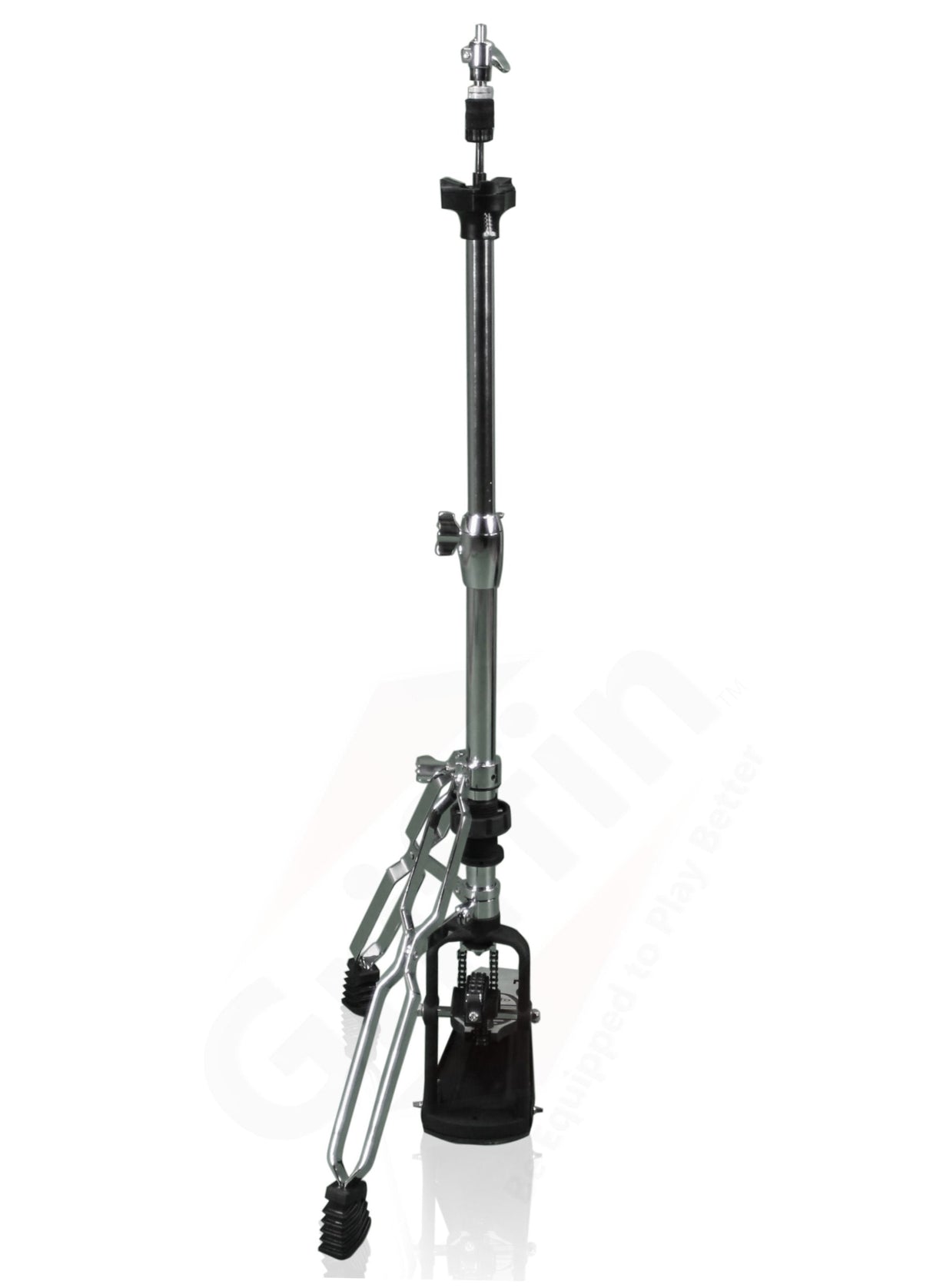 Two Leg Hi-Hat Stand by GRIFFIN - Premium Heavy Duty Hihat Cymbal Foot Pedal with Drum Key - Folding Two Leg Style Converts to a No Leg High Hat Mount from GeekStands