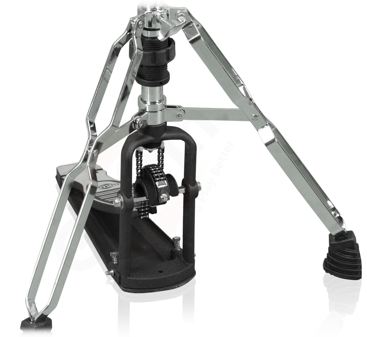 Two Leg Hi-Hat Stand by GRIFFIN - Premium Heavy Duty Hihat Cymbal Foot Pedal with Drum Key - Folding Two Leg Style Converts to a No Leg High Hat Mount from GeekStands