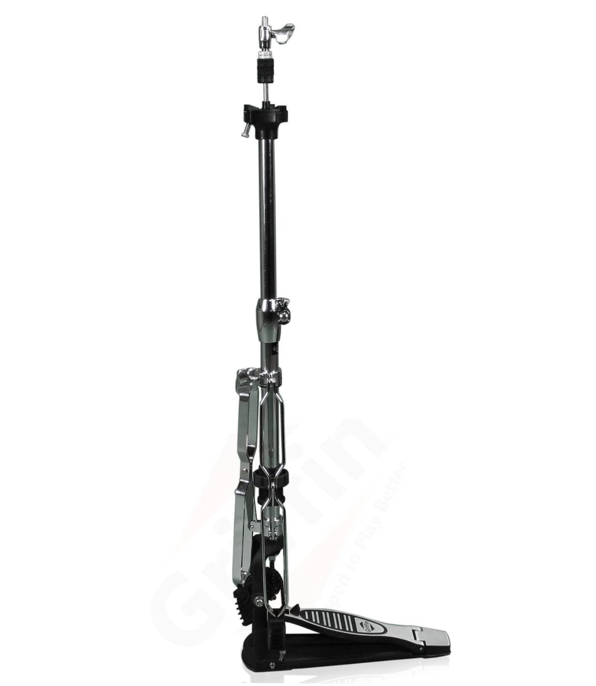 Two Leg Hi-Hat Stand by GRIFFIN - Premium Heavy Duty Hihat Cymbal Foot Pedal with Drum Key - Folding Two Leg Style Converts to a No Leg High Hat Mount from GeekStands