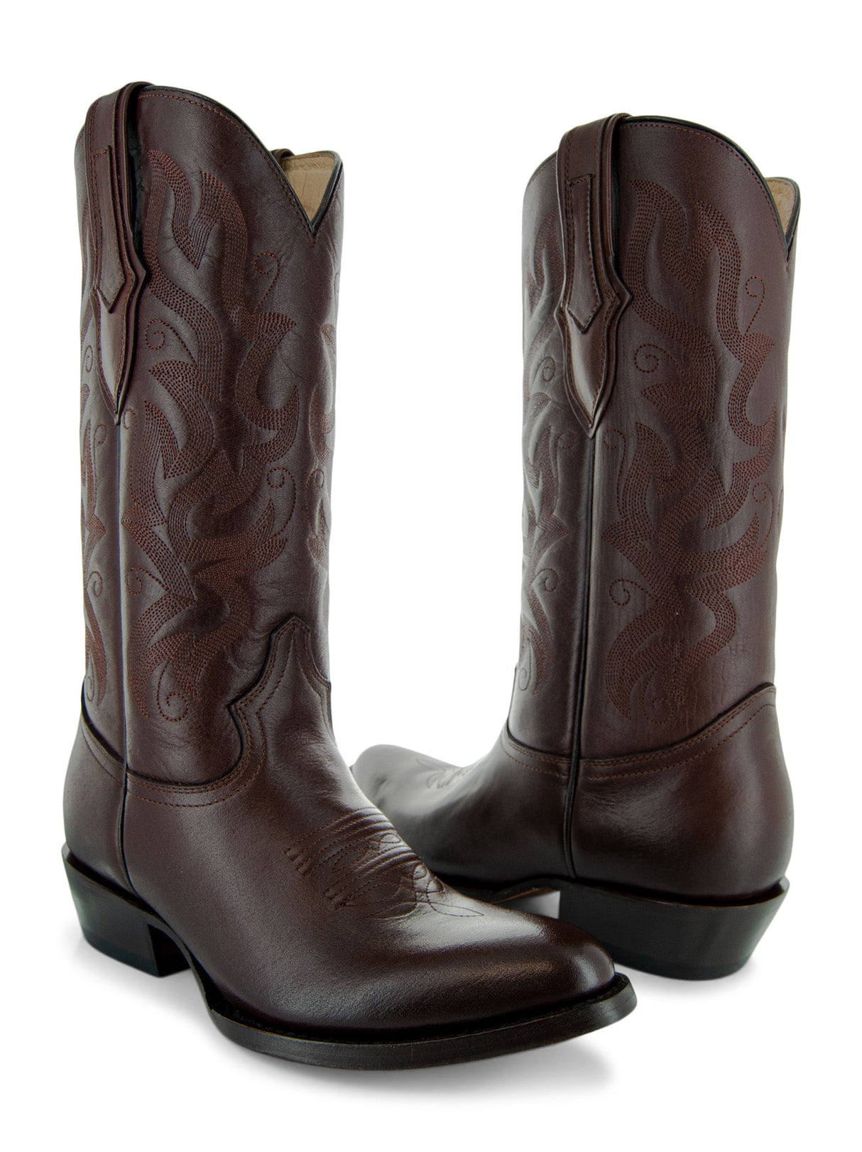 Cowboy Dress Boots | Mens Classic Round-Toe Boots (H7001-Brown) from Soto Boots