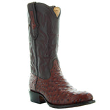 Men's Cognac Ostrich Print Cowboy Boots (H7002) from Soto Boots