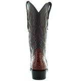 Men's Cognac Ostrich Print Cowboy Boots (H7002) from Soto Boots
