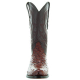 Men's Cognac Ostrich Print Cowboy Boots (H7002) from Soto Boots