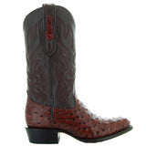 Men's Cognac Ostrich Print Cowboy Boots (H7002) from Soto Boots
