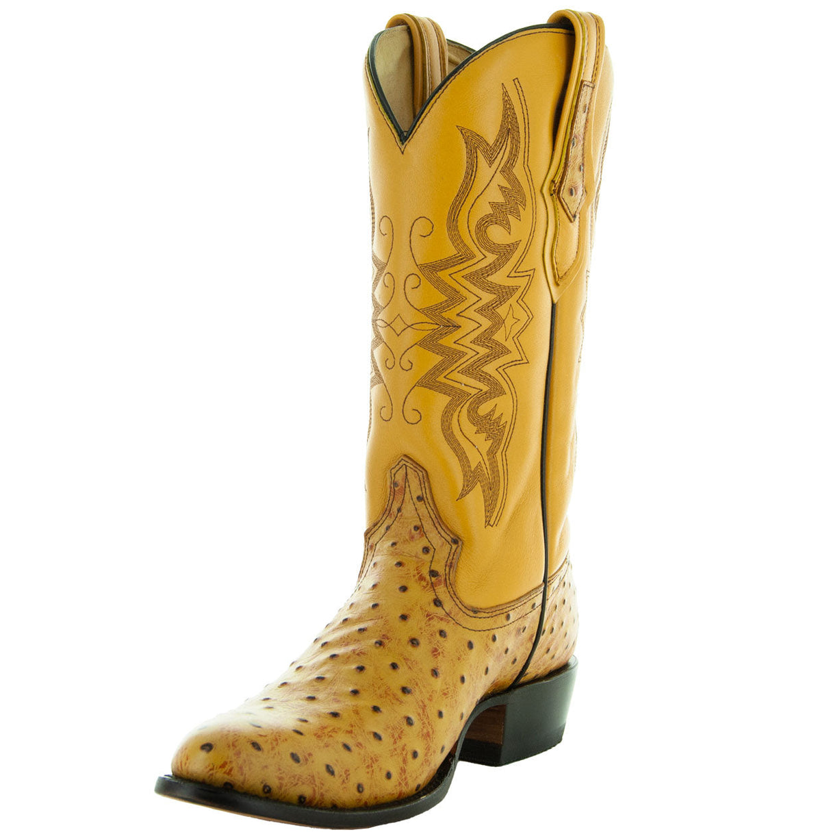 Men's Mantequilla Ostrich Print Cowboy Boots (H7002) from Soto Boots