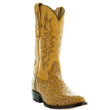 Men's Mantequilla Ostrich Print Cowboy Boots (H7002) from Soto Boots
