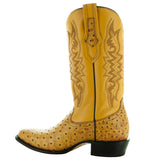 Men's Mantequilla Ostrich Print Cowboy Boots (H7002) from Soto Boots