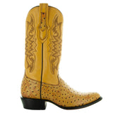 Men's Mantequilla Ostrich Print Cowboy Boots (H7002) from Soto Boots