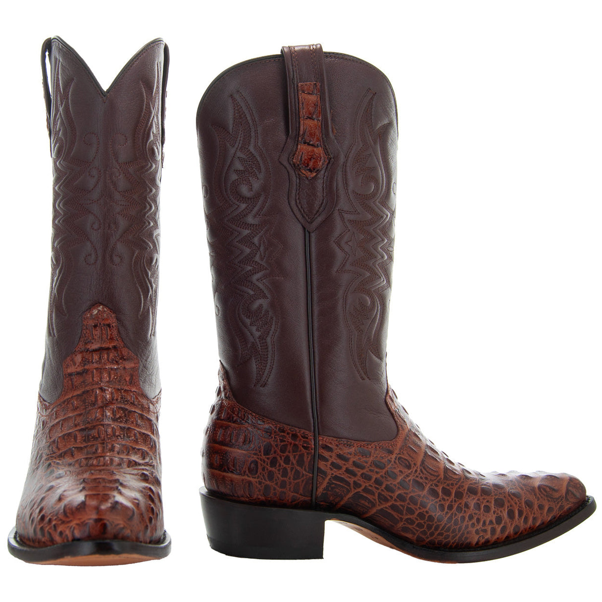 Soto Boots Men's Gator Tail Print Cowboy Boots Cognac (H7006) from Soto Boots