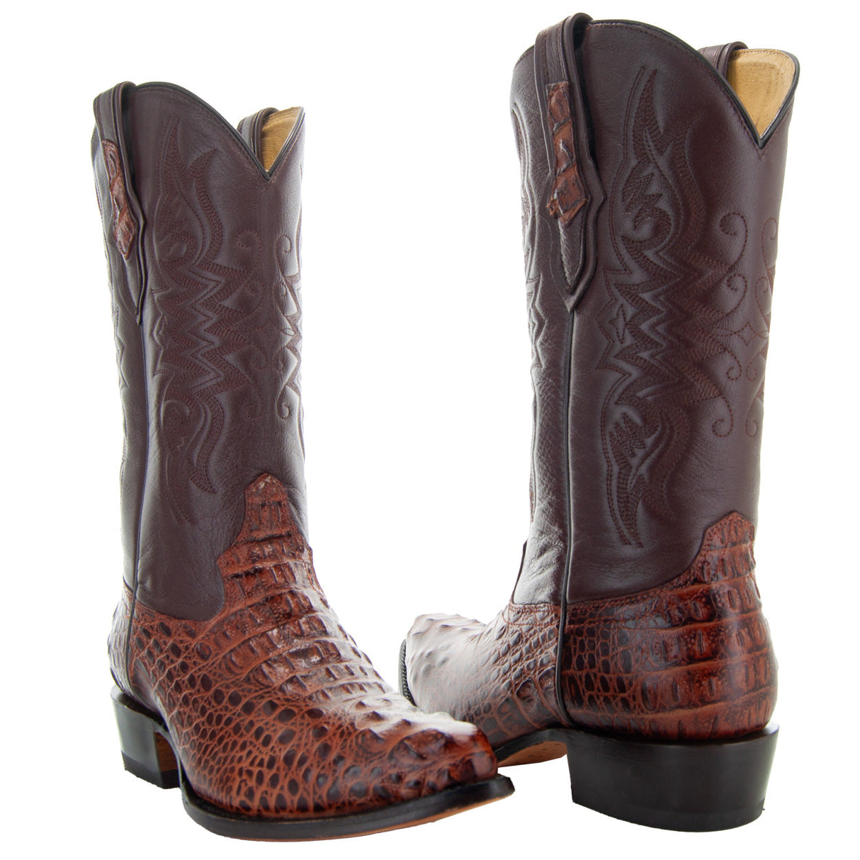 Soto Boots Men's Gator Tail Print Cowboy Boots Cognac (H7006) from Soto Boots