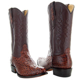 Soto Boots Men's Gator Tail Print Cowboy Boots Cognac (H7006) from Soto Boots