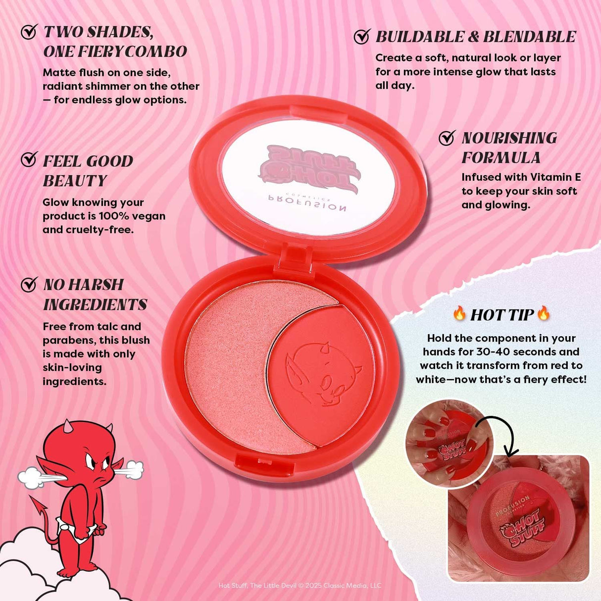 Turn Up The Heat Soft Matte & Shimmer Blush Duo from Profusion Cosmetics