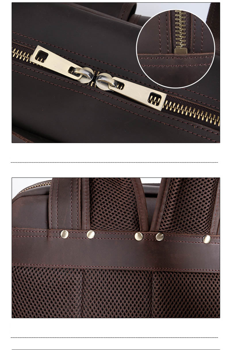 The Gaetano | Large Leather Backpack Camera Bag with Tripod Holder from STEEL HORSE LEATHER