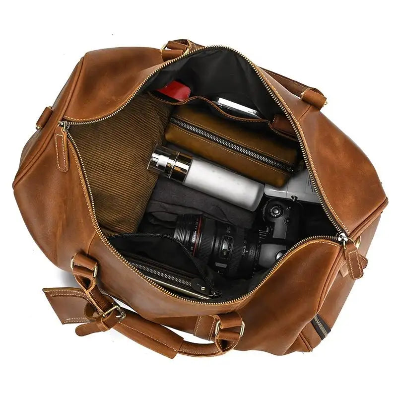 The Dagny Weekender | Large Leather Duffle Bag from STEEL HORSE LEATHER