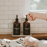 Amber 16oz Glass Dish Soap Dispenser - Black Label From Sweet Water Decor
