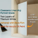 Trekell #113 Acrylic Primed Linen Panel - 1/8" Tempered Hardboard from Trekell Art Supplies