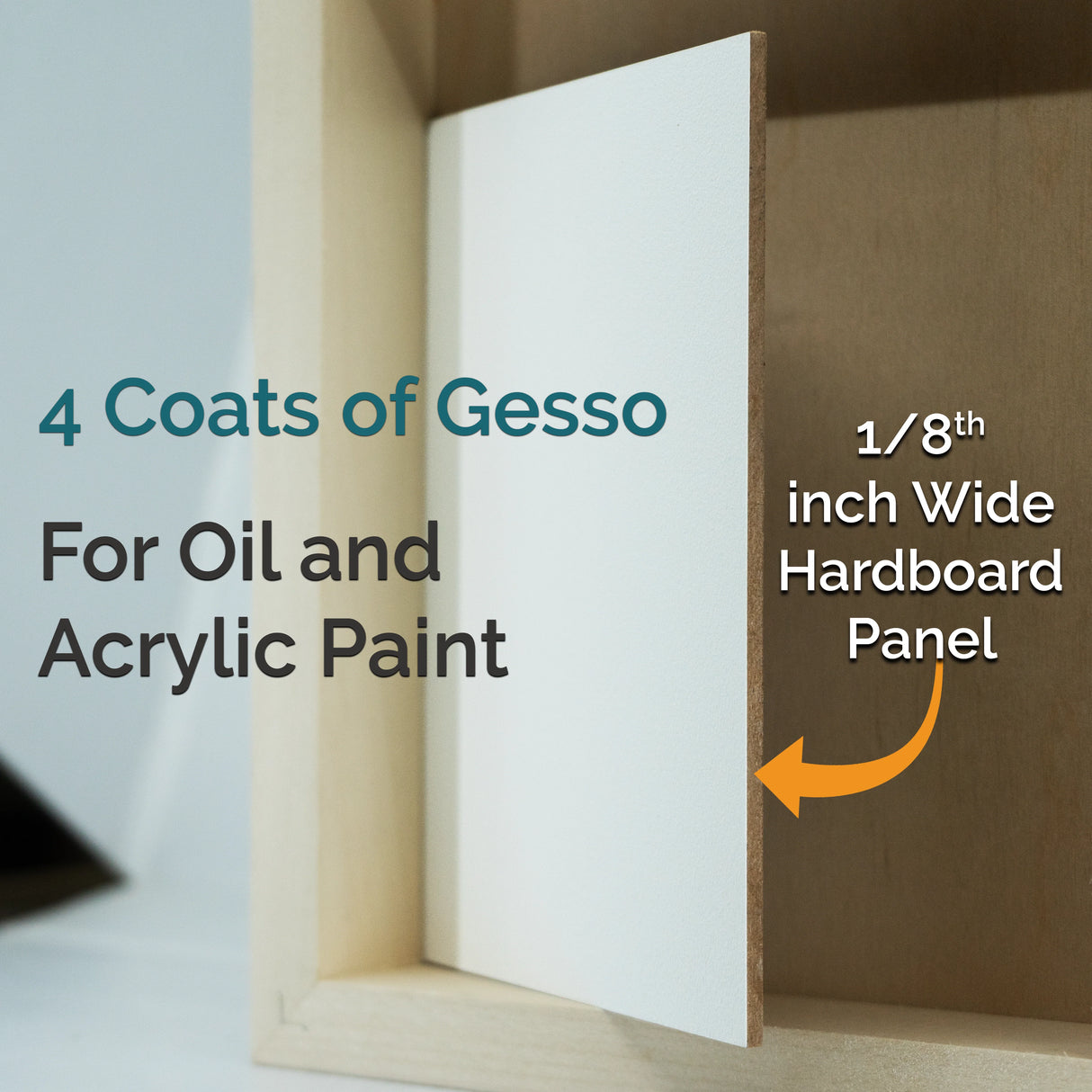 Trekell Gesso Primed Panel - 1/8" Hardboard for Painting from Trekell Art Supplies