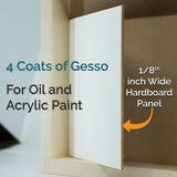 Trekell Gesso Primed Panel - 1/8" Hardboard for Painting from Trekell Art Supplies